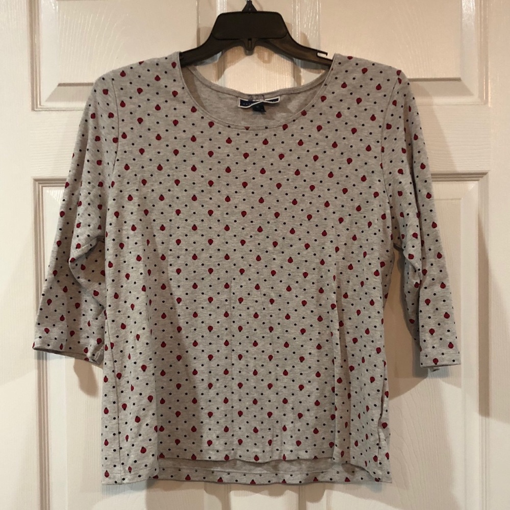 🐞Karen Scott ladybug 3/4 sleeve shirt